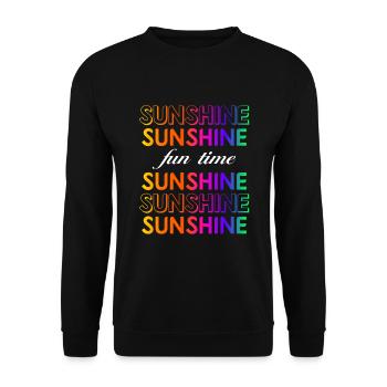 Sunshine - Unisex Pullover - Schwarz - Vorne - Alina (178cm) & Michal (187cm)