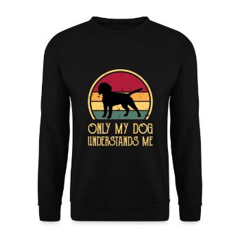 Beagle Dog Lover Silhouette Vintage Sunset - Sweat-shirt Unisexe - noir - Devant - Alina (178cm) & Michal (187cm)