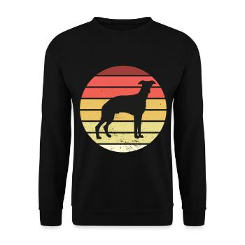 Retro Vintage Paws Animal Dog Design For Paw - Unisex Pullover - Schwarz - Vorne - Alina (178cm) & Michal (187cm)
