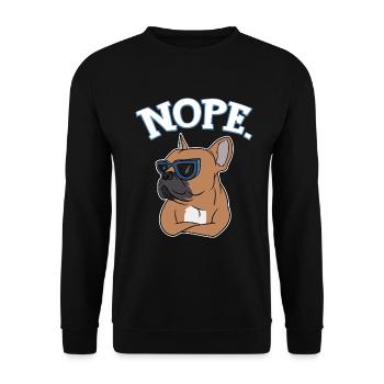 Nope. Paws Animal Dog Design For Paw Owners Claws - Unisex Pullover - Schwarz - Vorne - Alina (178cm) & Michal (187cm)