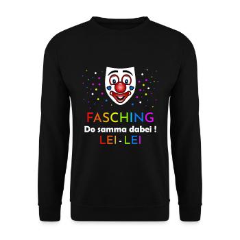 Fasching Do samma dabei - Unisex Pullover - Schwarz - Vorne - Alina (178cm) & Michal (187cm)