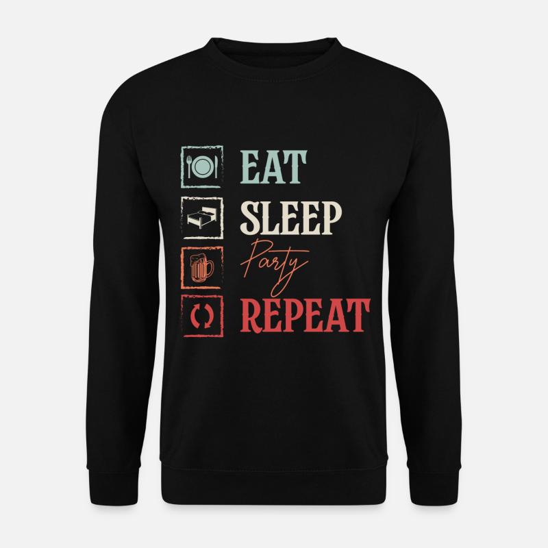 Feier Saufen Lustig Bier - Unisex Pullover - Schwarz