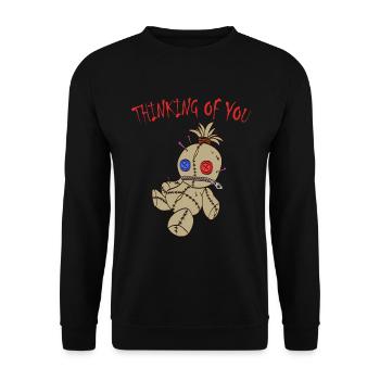 Thinking Of You Depression Kills Raise Awareness - Unisex Sweatshirt - black - Front - Alina (178cm) & Michal (187cm)