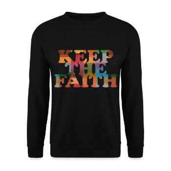 Keep the Faith - Unisex Sweatshirt - black - Front - Alina (178cm) & Michal (187cm)