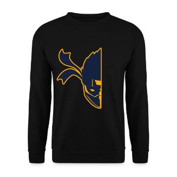 Half Face Ninja Karate Martial Arts Fencer Ninja - Unisex Sweatshirt - black - Front - Alina (178cm) & Michal (187cm)