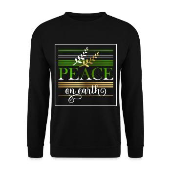 Peace on earth - Unisex Pullover - Schwarz - Vorne - Alina (178cm) & Michal (187cm)