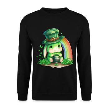 St Paddy’s St Patricksday St Patrick Day - Sweat-shirt Unisexe - noir - Devant - Alina (178cm) & Michal (187cm)