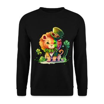 St Paddy's St Patricksday St Patrick Day - Unisex Sweatshirt - black - Front - Alina (178cm) & Michal (187cm)