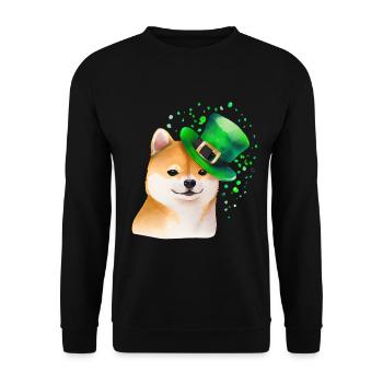 St Paddy's St Patricksday St Patrick Day - Unisex Sweatshirt - black - Front - Alina (178cm) & Michal (187cm)