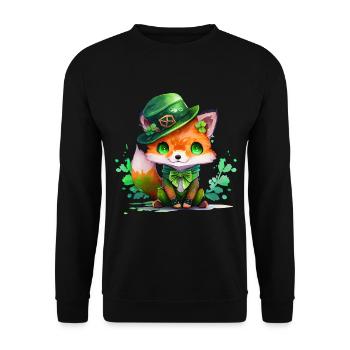 St Paddy’s St Patricksday St Patrick Day - Sweat-shirt Unisexe - noir - Devant - Alina (178cm) & Michal (187cm)