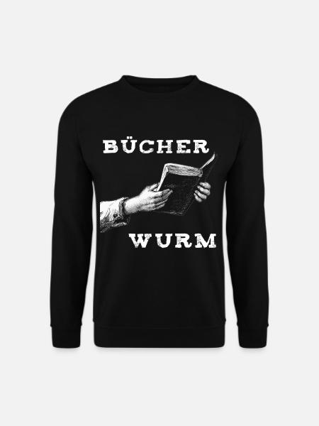 Buch – Bücherwurm - Unisex Pullover - Schwarz