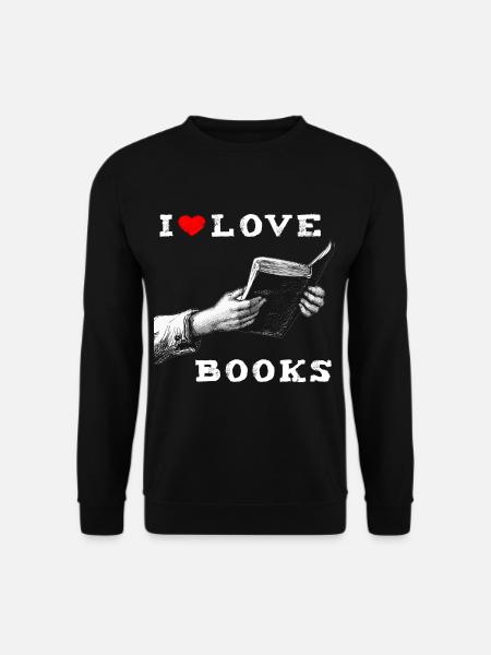 Ich liebe Bücher - Unisex Pullover - Schwarz