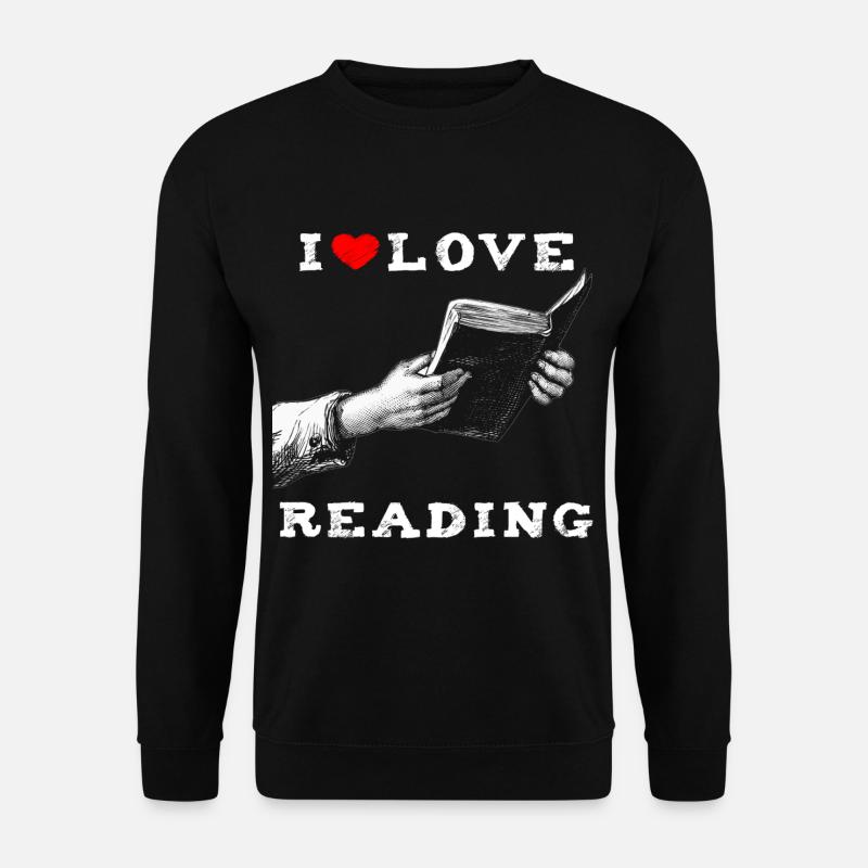 I love reading - Unisex Sweatshirt - black