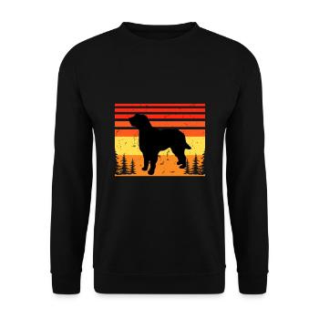 Briquet Griffon Vendeen Dog Silhouette Retro Sun - Sweat-shirt Unisexe - noir - Devant - Alina (178cm) & Michal (187cm)