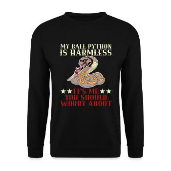 Wild Animals King Cobra Phyton Is Harmless It's - Unisex Sweatshirt - black - Front - Alina (178cm) & Michal (187cm)