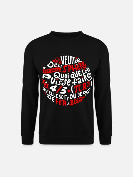 Volume de la sphère - Sweat-shirt Unisexe - noir