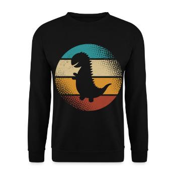 T-Rex - Unisex Sweatshirt - black - Front - Alina (178cm) & Michal (187cm)