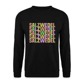 salzwedel - Unisex Pullover - Schwarz - Vorne - Alina (178cm) & Michal (187cm)