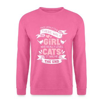 Katzen Tiger Herrchen - Unisex Pullover - Pink - Vorne