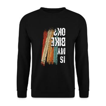 Ist mein Fahrrad in Ordnung? Bike-T-Shirt für Biker mit - Unisex Pullover - Schwarz - Vorne - Alina (178cm) & Michal (187cm)