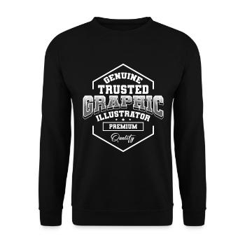 Designerin Grafik - Unisex Pullover - Schwarz - Vorne - Alina (178cm) & Michal (187cm)