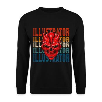 Designer Gestalter - Unisex Sweatshirt - black - Front - Alina (178cm) & Michal (187cm)