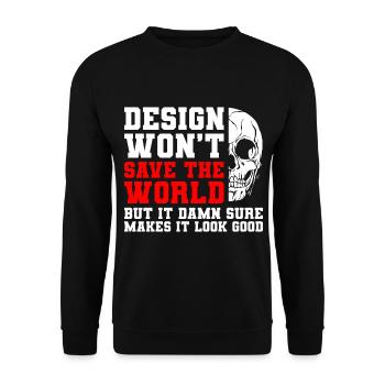 Designer Designer Graphic Designer - Unisex Sweatshirt - black - Front - Alina (178cm) & Michal (187cm)