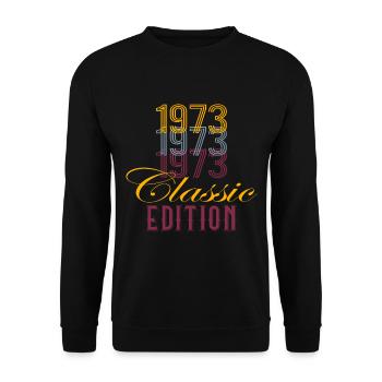 1973 Classic Edition - Unisex Pullover - Schwarz - Vorne - Alina (178cm) & Michal (187cm)