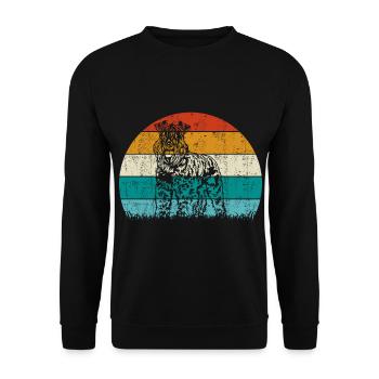 Kerry Blue Terrier Chien Vintage Rétro - Sweat-shirt Unisexe - noir - Devant - Alina (178cm) & Michal (187cm)