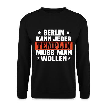 Templin - Unisex Pullover - Schwarz - Vorne - Alina (178cm) & Michal (187cm)