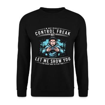 E-Sports Gaming Tournament Games - Unisex Sweatshirt - black - Front - Alina (178cm) & Michal (187cm)