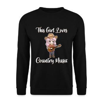 T-shirt de conception de guitariste de joueur de - Sweat-shirt Unisexe - noir - Devant - Alina (178cm) & Michal (187cm)