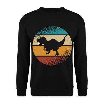 T-Rex - Unisex Pullover - Schwarz - Vorne - Alina (178cm) & Michal (187cm)