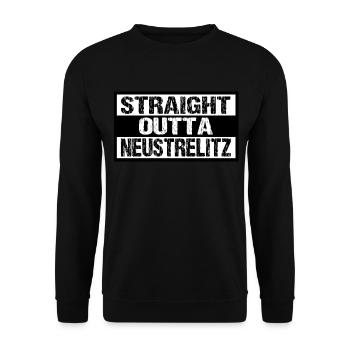 Neustrelitz - Unisex Pullover - Schwarz - Vorne - Alina (178cm) & Michal (187cm)