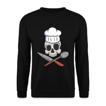 Bake Food Butter Snack Cake Baking T-shirt Design - Unisex Sweatshirt - black - Front - Alina (178cm) & Michal (187cm)