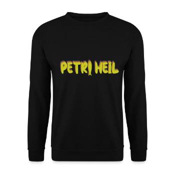 Petri Heil Petri Dank - Unisex Pullover - Schwarz - Vorne - Alina (178cm) & Michal (187cm)
