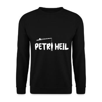 Petri Heil Petri Dank - Unisex Pullover - Schwarz - Vorne - Alina (178cm) & Michal (187cm)