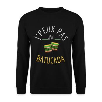 J'Peux Pas J'Ai Batucada - Sweat-shirt Unisexe - noir - Devant - Alina (178cm) & Michal (187cm)