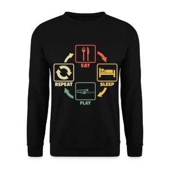 Trombone Player Sayings Funny Funny with Saying - Unisex Sweatshirt - black - Front - Alina (178cm) & Michal (187cm)