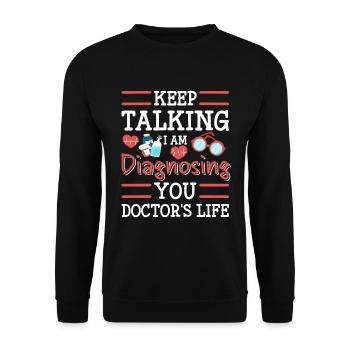 Médecins hospitaliers - Sweat-shirt Unisexe - noir - Devant - Alina (178cm) & Michal (187cm)