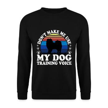 American Eskimo Dog Love Silhouette Vintage Sunset - Sweat-shirt Unisexe - noir - Devant - Alina (178cm) & Michal (187cm)