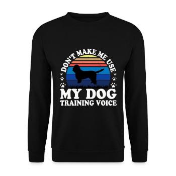 Basset Griffon Vendeen Petit Hund Silhouette Retro - Unisex Pullover - Schwarz - Vorne - Alina (178cm) & Michal (187cm)