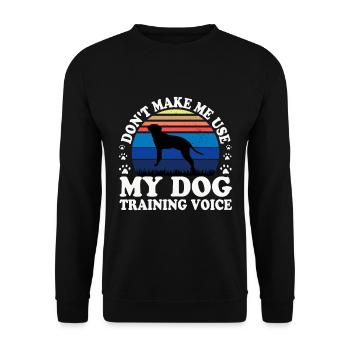 Braque Saint Germain Dog Silhouette Retro Sunset - Unisex Sweatshirt - black - Front - Alina (178cm) & Michal (187cm)