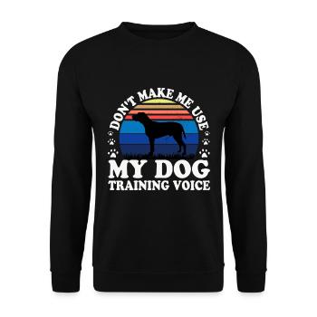 Braque Du Bourbonnais Dog Silhouette Retro Sunset - Unisex Sweatshirt - black - Front - Alina (178cm) & Michal (187cm)