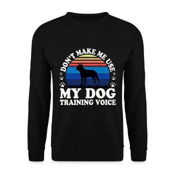 Boston Terrier Dog Lover Silhouette Vintage Sunset - Sweat-shirt Unisexe - noir - Devant - Alina (178cm) & Michal (187cm)