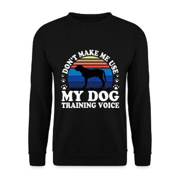 Broholmer Hundeliebhaber Silhouette Vintage Sonnenuntergang - Unisex Pullover - Schwarz - Vorne - Alina (178cm) & Michal (187cm)