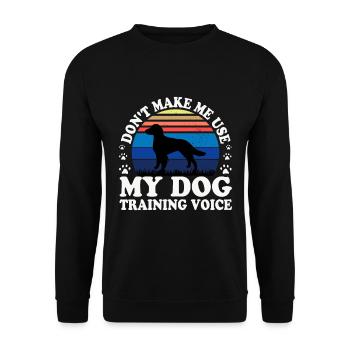 Britanny Dog Lover Silhouette Vintage Sunset - Sweat-shirt Unisexe - noir - Devant - Alina (178cm) & Michal (187cm)