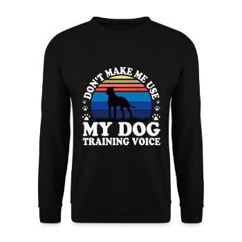 Amoureux des chiens brésiliens Silhouette Vintage Coucher de soleil - Sweat-shirt Unisexe - noir - Devant - Alina (178cm) & Michal (187cm)