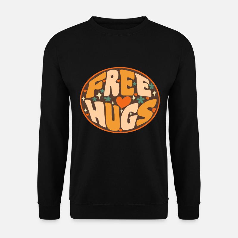 free hugs 70s - Unisex Pullover - Schwarz