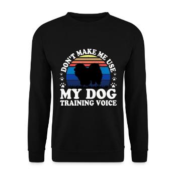Chow Chow Dog Lover Silhouette Vintage Sunset - Unisex Sweatshirt - black - Front - Alina (178cm) & Michal (187cm)